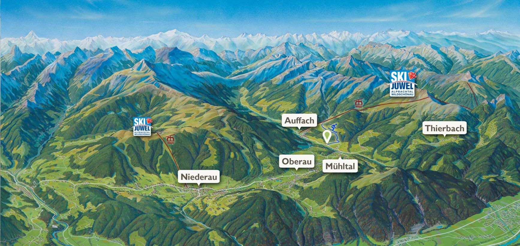 Übersichtskarte Wildschönau Wildschönau Übersicht